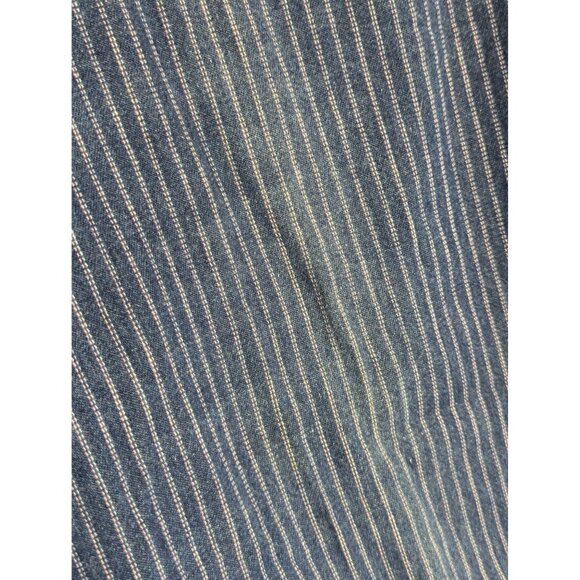 Vintage Rustler Blue & White Striped Denim Jeans Size 16 Misses - Picture 2 of 7